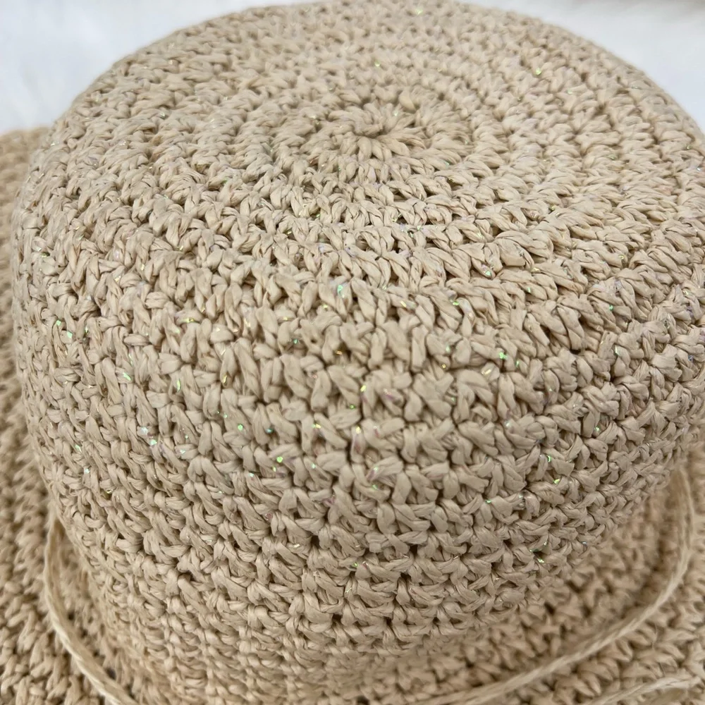 Women's Summer Paper Woven Wide Brim Sun Beach Hat